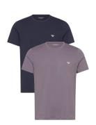 2 Pack Top Tops T-shirts Short-sleeved Navy Emporio Armani