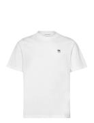 Bobby Double Logo T-Shirt Tops T-shirts Short-sleeved White WOOD WOOD