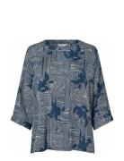 Mabecca Tops Blouses Long-sleeved Blue Masai