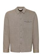 Cfaugusto 0066 Linen Mix Overshirt Tops Overshirts Beige Casual Friday