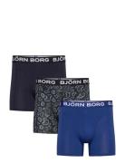 Bamboo Cotton Blend Boxer 3P Boksershorts Navy Björn Borg