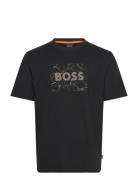 Te_Logospace Tops T-shirts Short-sleeved Black BOSS