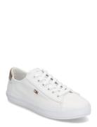 Vulc Canvas Lace Up Sneaker Lave Sneakers White Tommy Hilfiger