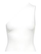 Shoulder Tank Tops T-shirts & Tops Sleeveless White Weekday