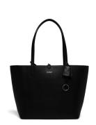 Faux-Leather Large Reversible Tote Bag Shopper Veske Black Lauren Ralp...