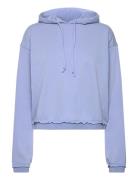 Cropped Terry Pyjama Hoodie Tops Sweat-shirts & Hoodies Hoodies Blue M...