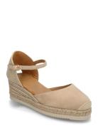 Cisca_25_Ks Sandal Med Hæl Espadrilles Beige UNISA