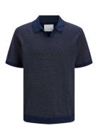 Jprcceaston Knit Split Neck Ss Jnr Tops T-shirts Polo Shirts Short-sle...