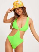 Nelly - Badedrakter - Neon Green - Resort Swimsuit - Badedrakter