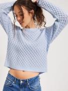 NLY Trend - Strikkegensere - Lys blå - Honey Knit Sweater - Gensere