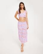 Only - Blomstrete - Onlmadeline Lw Calf Skirt Ptm