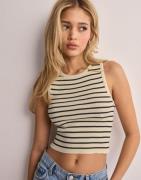 Vero Moda - Beige - Vmginny Sl O-Neck Crop Top Noos