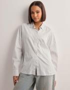 Pieces - Hvit - Pcpippa Ls Loose Shirt Wvn Bc