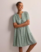 Only - Grønn - Onlzally Life S/S Thea Dress Noos P