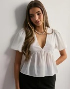 Nelly - Hvit - Cute Puff Blouse