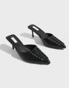 Nelly - Svart - Pointy Lacing Mule