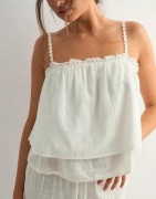 Vero Moda - Hvit - Vmveronica Sl Short Top Wvn Ga