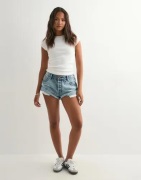 One Teaspoon - Blå - Messed Up Bandits Low Waist Denim Short