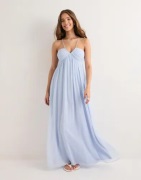 Nelly - Blå - Ruched Detail Dress