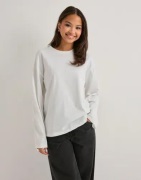 Pieces - Hvit - Pcsadie Ls Top Noos