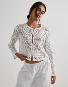 Pieces - Hvit - Pcbonnie Ls Cardigan Jrs