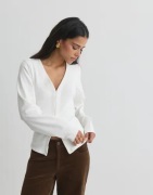 Nelly - Hvit - Waist Focus Cardigan