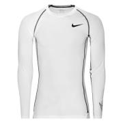 Nike Pro Top Dri-FIT - Hvit/Sort Langermet