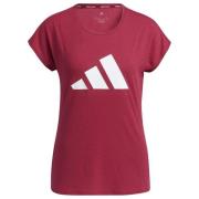 adidas Trenings T-Skjorte 3-Stripes - Burgunder/Hvit Dame