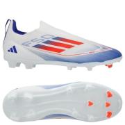 adidas F50 League Laceless FG/AG Advancement - Hvit/Rød/Lucid Blue Bar...