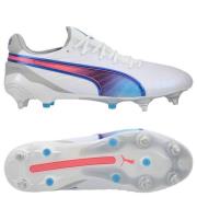 PUMA King Ultimate SG Formula - Hvit/Blå/Flat Light Gray/Rosa