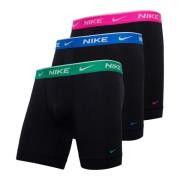 Nike Boxer 3-PK - Sort/Laser Fuchsia/Grønn/Blå