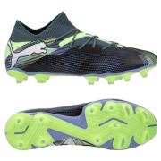 PUMA Future 7 Match FG/AG Lights Out - Gray Skies/Hvit/Fizzy Apple Dam...