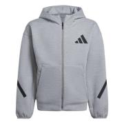 adidas Hettegenser Z.N.E. Full Zip - Grå/Sort Barn