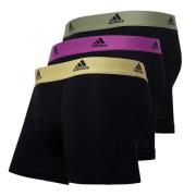 adidas Boksere Active Flex Cotton 3-PK - Sort/Gul/Rosa/Grønn