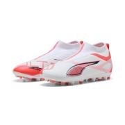 PUMA Ultra 5 Match + Laceless MG Unlimited - Hvit/Sort/Glowing Red Bar...