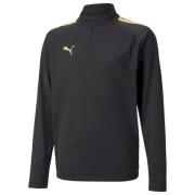 PUMA teamLIGA 1/4 Glidelås Top - Sort/PUMA Gold - Barn