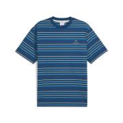 Manchester City T-skjorte MMQ Striped - Seiling Blue/Tropisk blå