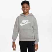 Nike Hettegenser NSW Club Fleece - Grå/Hvit Barn