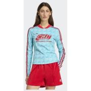 Adidas Originals Graphic Football Allover Print Bodycon Long Sleeve Je...