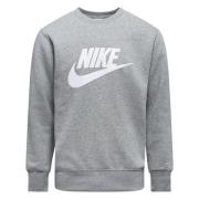 Nike Genser Club Graphic Fleece Crew - Grå/Hvit