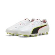 PUMA King 20 Ultimate FG/AG Unleashed - PUMA White/Glødende rød/Gul