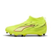 PUMA Ultra 6 Match Laceless + FG/AG Unleashed - Gul/PUMA Svart/Glødend...