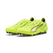PUMA Ultra 6 Ultimate MG Unleashed - Gul/PUMA Svart/Glødende rød/Lime ...