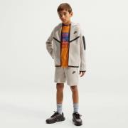 Nike Hettegenser NSW Tech Fleece FZ 24 - PD Cream II/Svart Barn