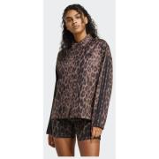 Adidas Seasonal Essentials Leopard Print Woven Overshirt with 3-Stripe...
