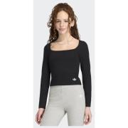 Adidas Originals SLIM FRONT SQUARE COLLAR LONGSLEEVE T-Shirt